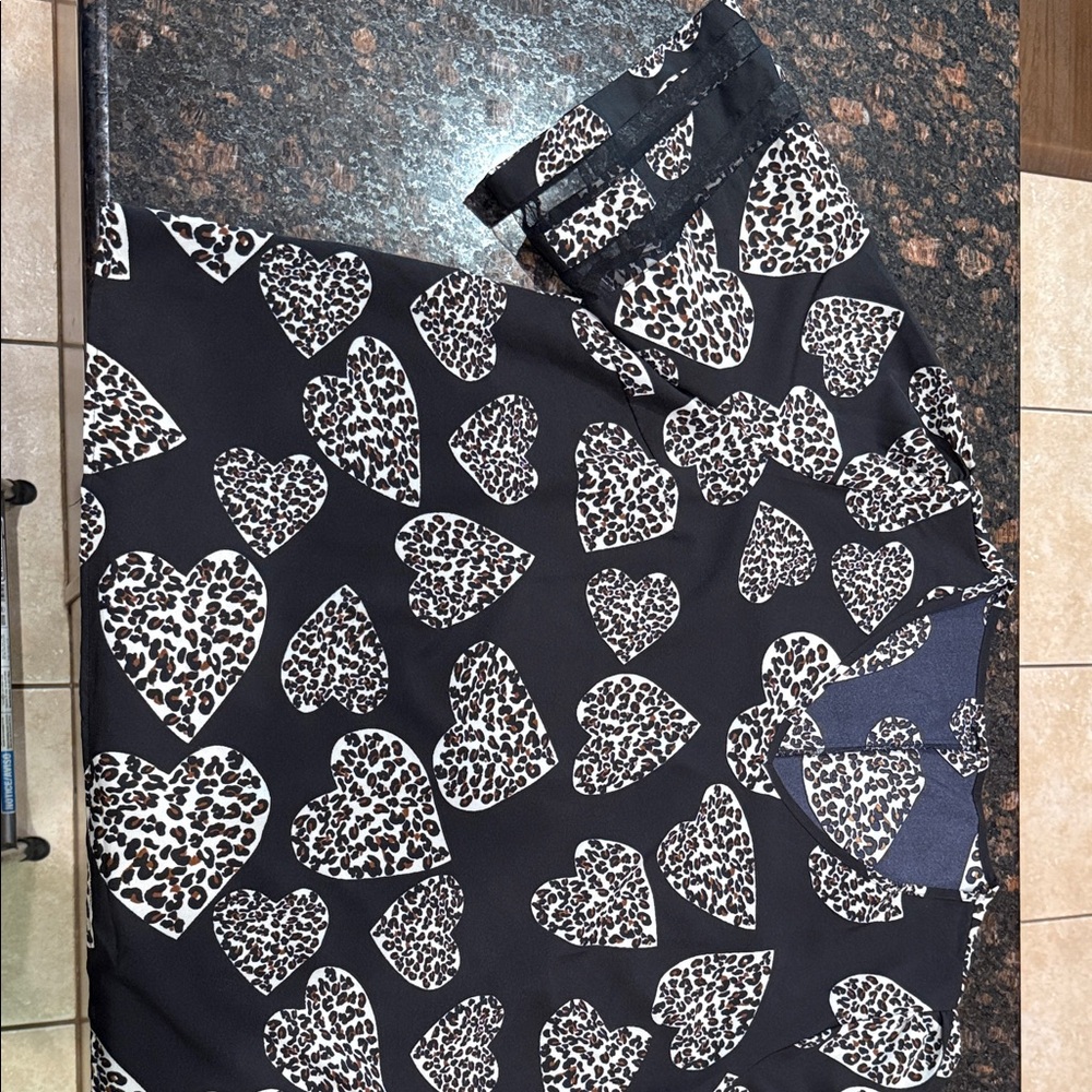 Leopard Heart Print Shirt